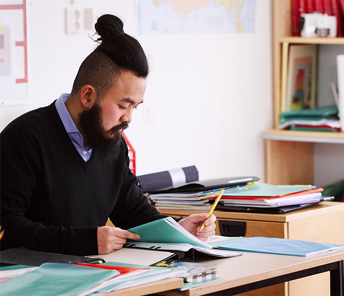 teacher in classroom